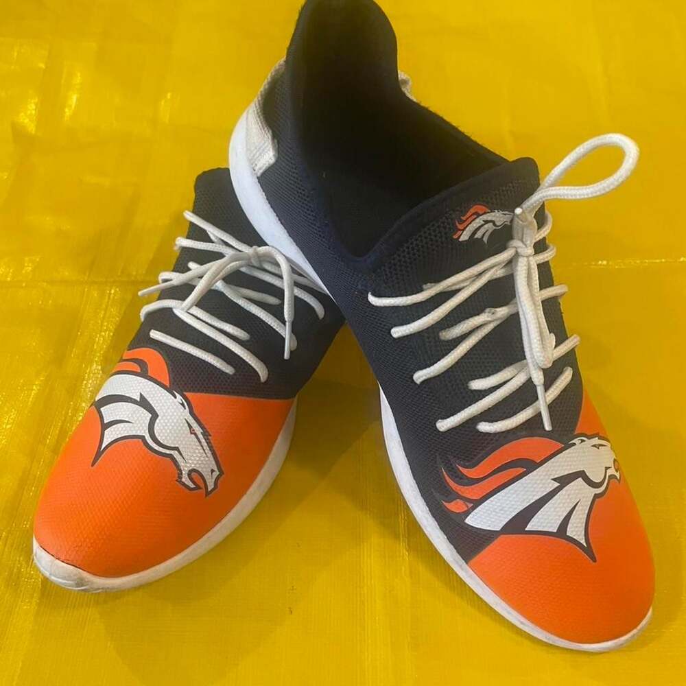 FOCO Denver Broncos Colorblock Big Logo Sneakers Men's Size 11